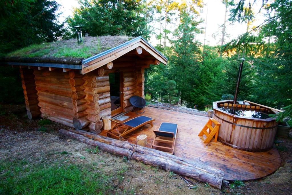 Pialous:Chalet En Rondins Avec Espace Detente La Chapelle-d'Aurec 外观 照片