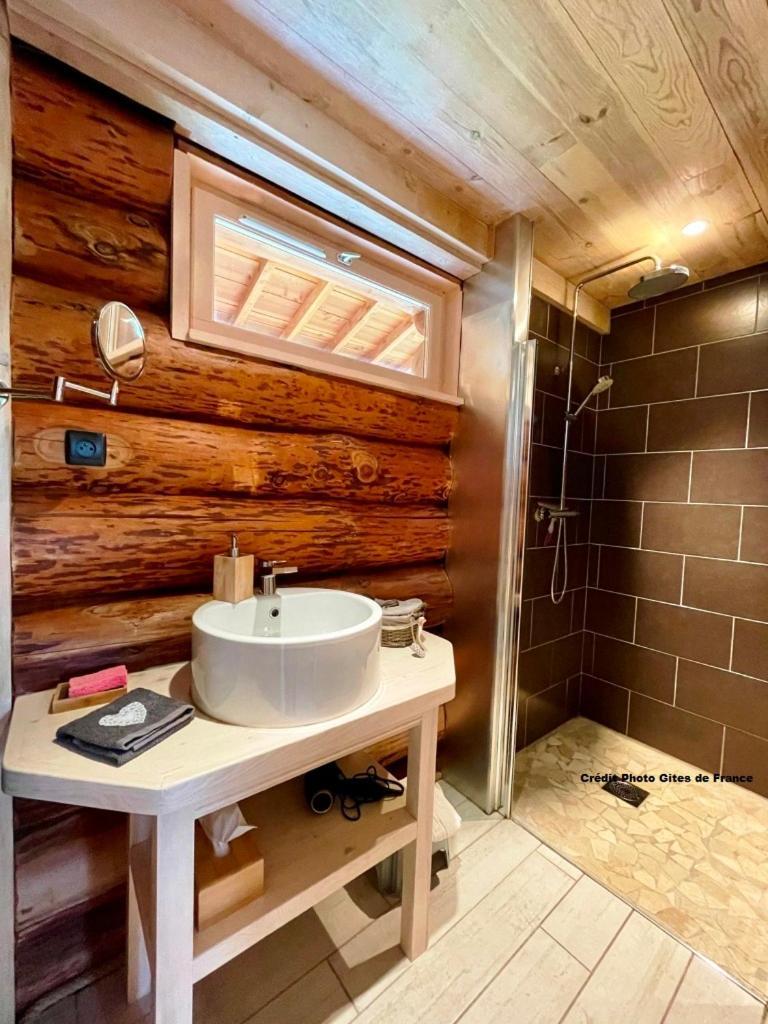 Pialous:Chalet En Rondins Avec Espace Detente La Chapelle-d'Aurec 外观 照片